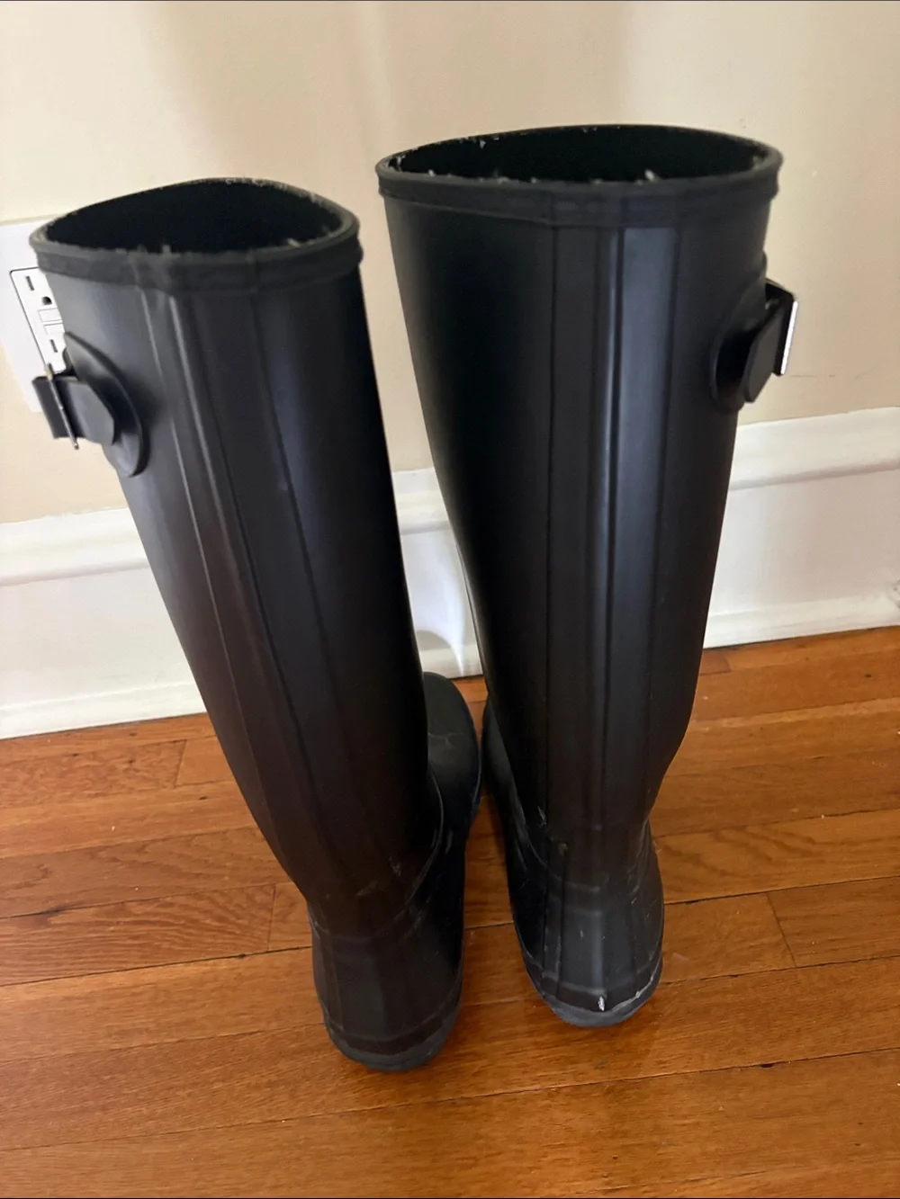 Hunter Black Tall Rain Boots